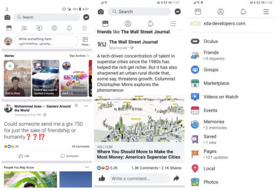 20190308013622_860_645 Facebook testa visual novo para aplicativo no Android; veja como vai ficar