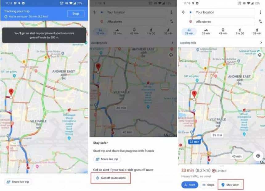 20190301101226_860_645 Google Maps está testando alerta caso Uber e afins desviem da rota