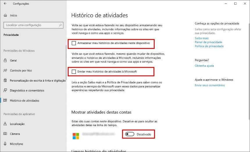 20190307084842_860_645 Como desabilitar e limpar o histórico de atividades do Windows 10