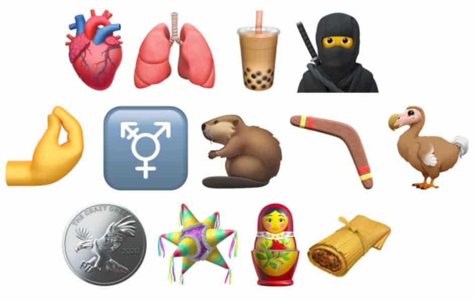 Novos emojis que chegam ao iOS ainda em 2020. Foto: Apple